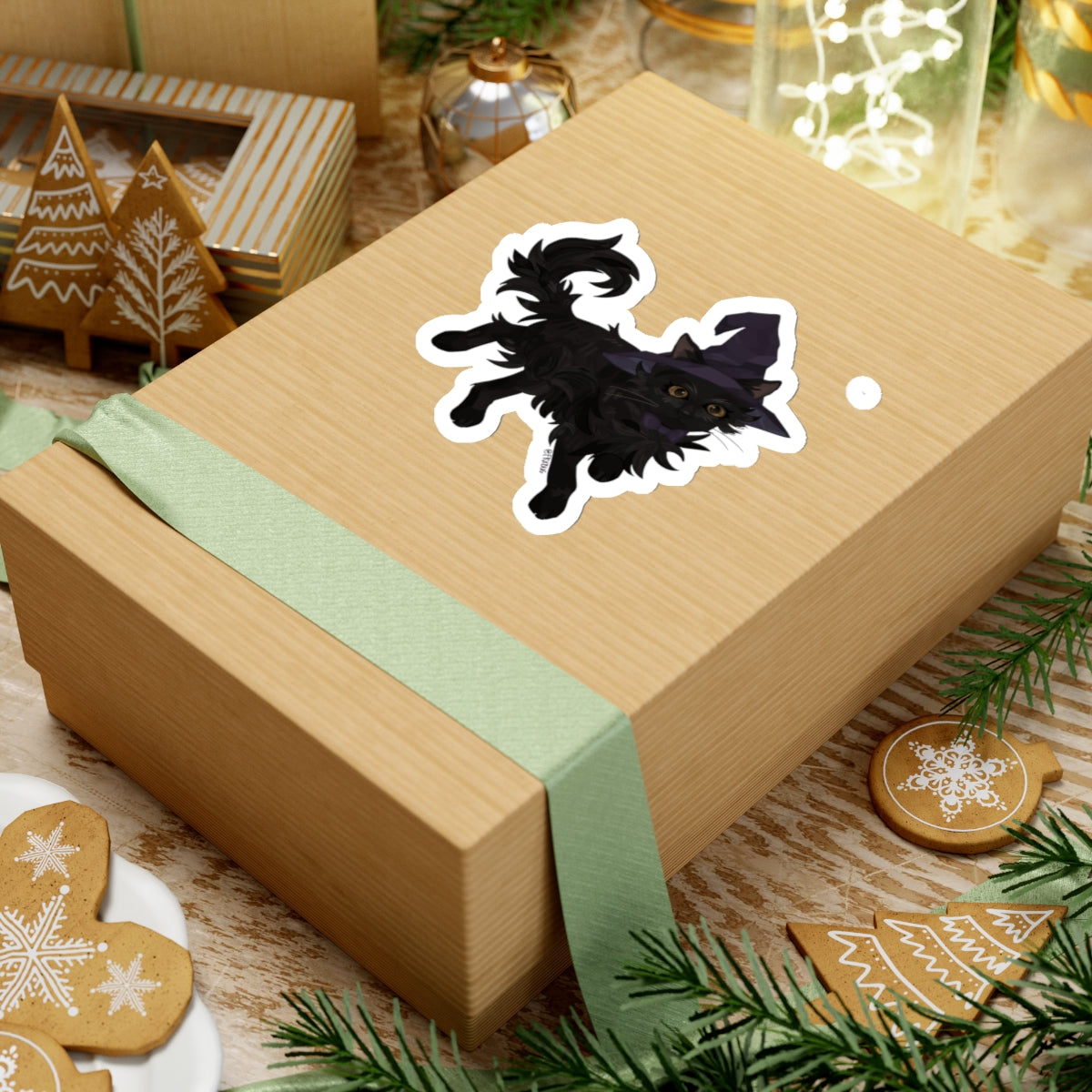 Magical Black Cat / Witch's Familiar Sticker