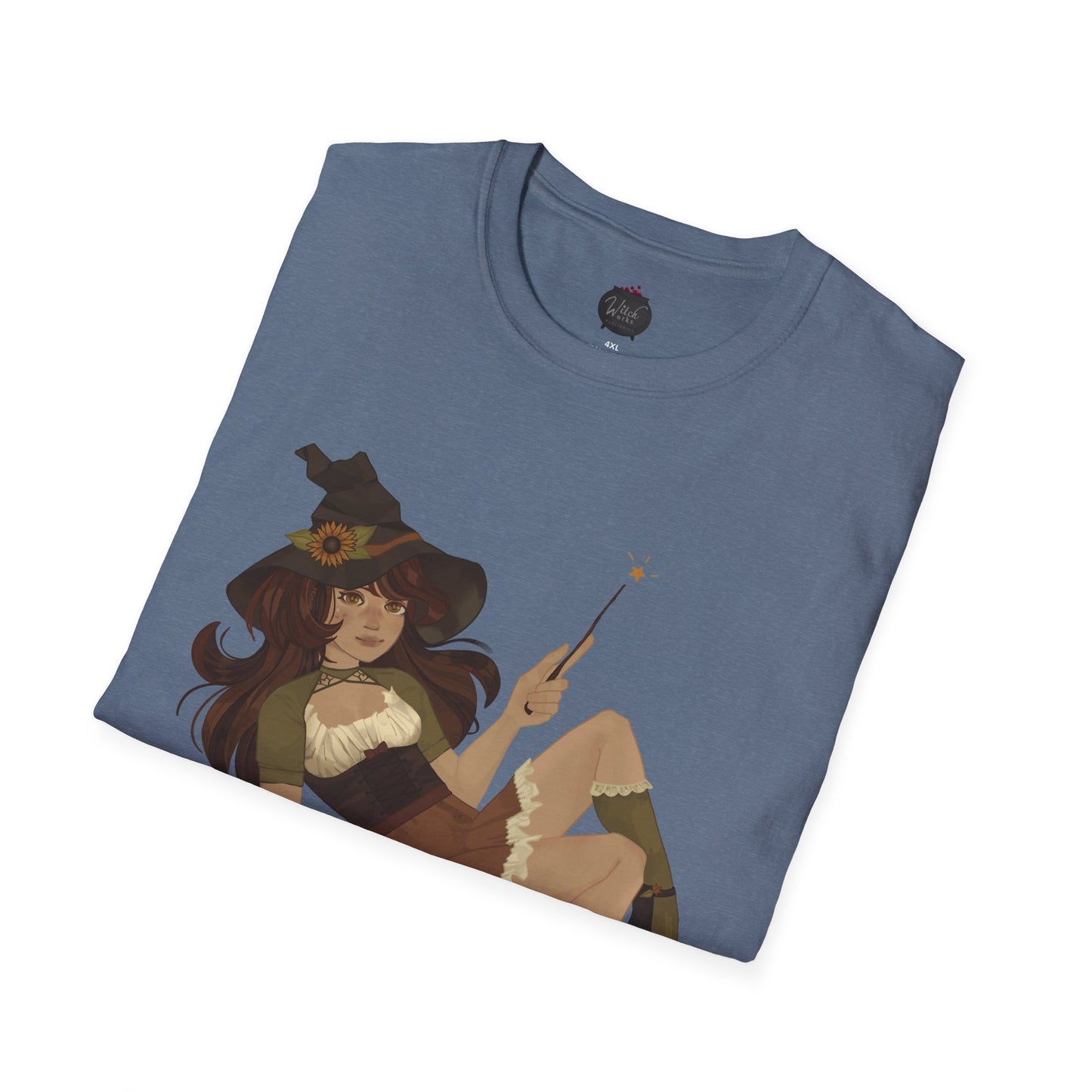 Cottage Core Book Witch Unisex Softstyle T-Shirt