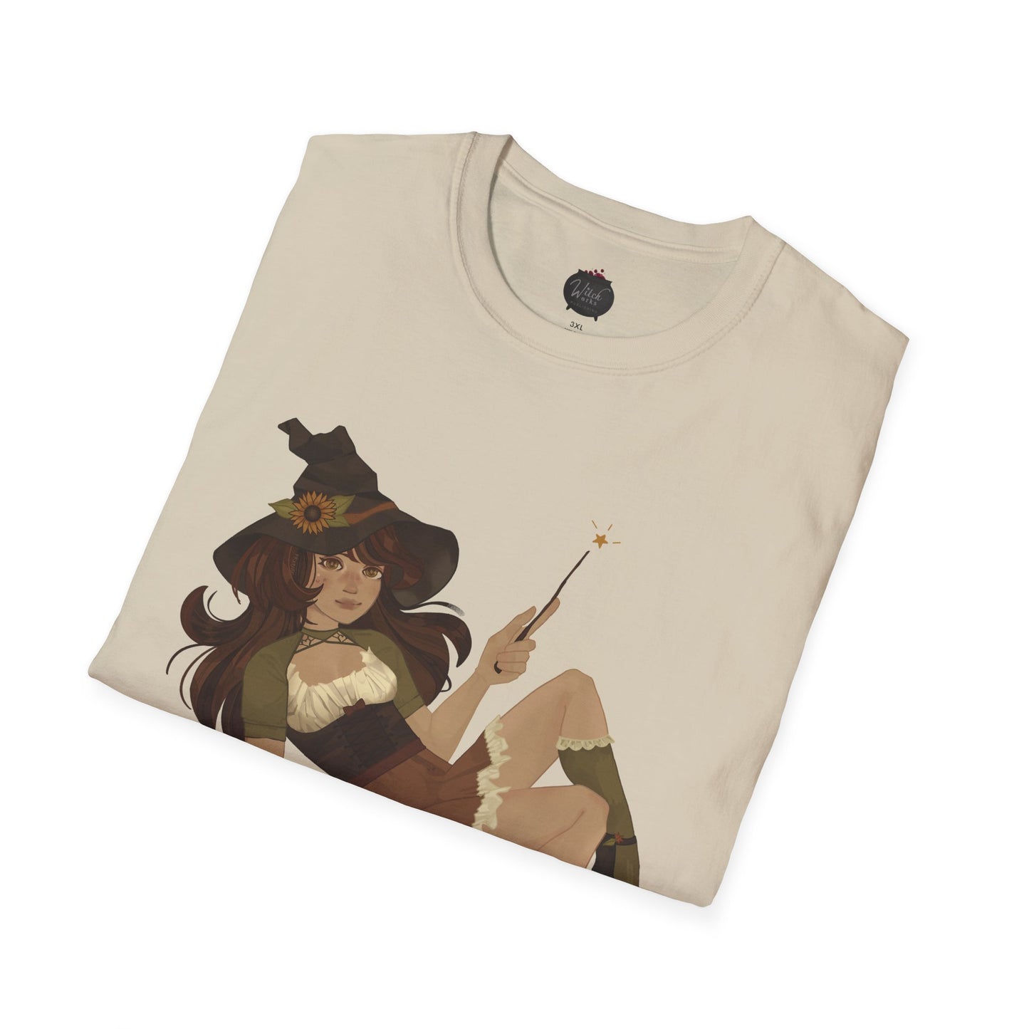 Cottage Core Book Witch Unisex Softstyle T-Shirt