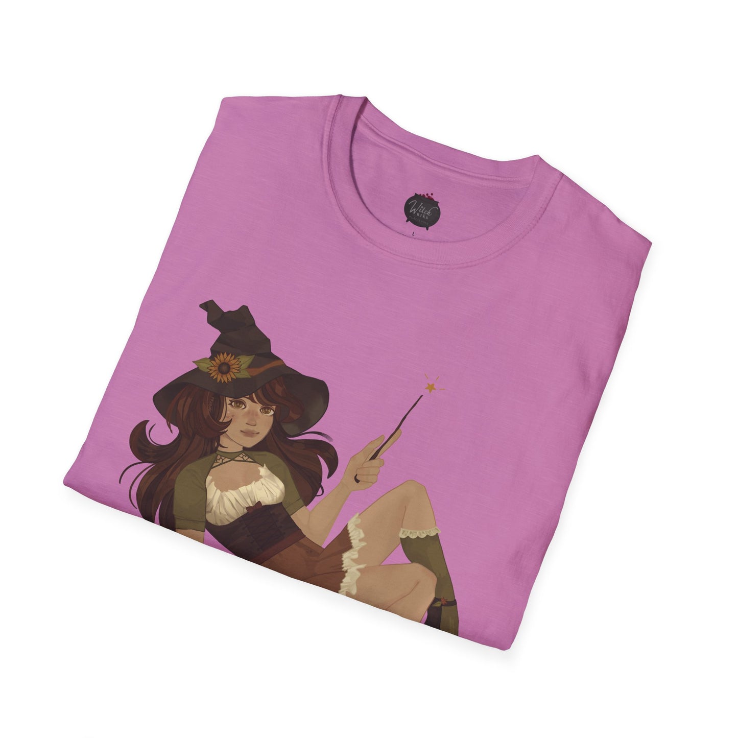 Cottage Core Book Witch Unisex Softstyle T-Shirt
