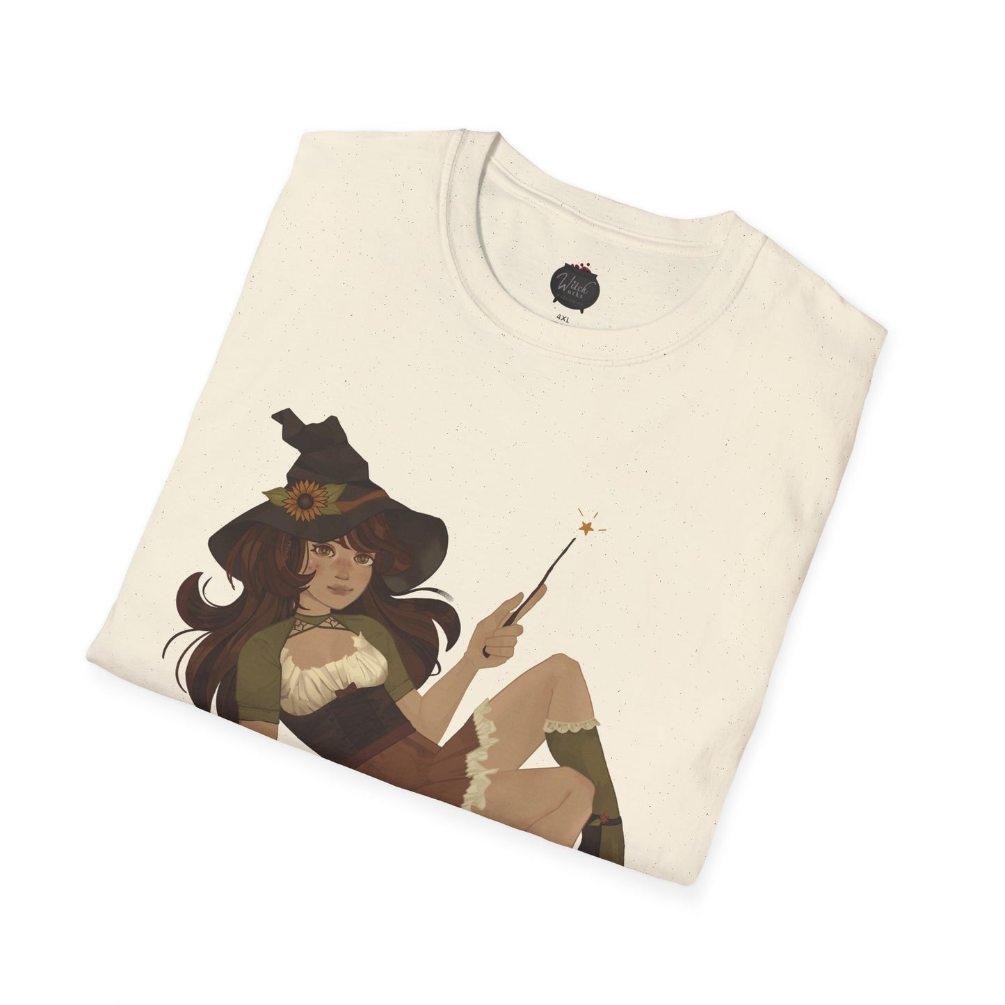 Cottage Core Book Witch Unisex Softstyle T-Shirt