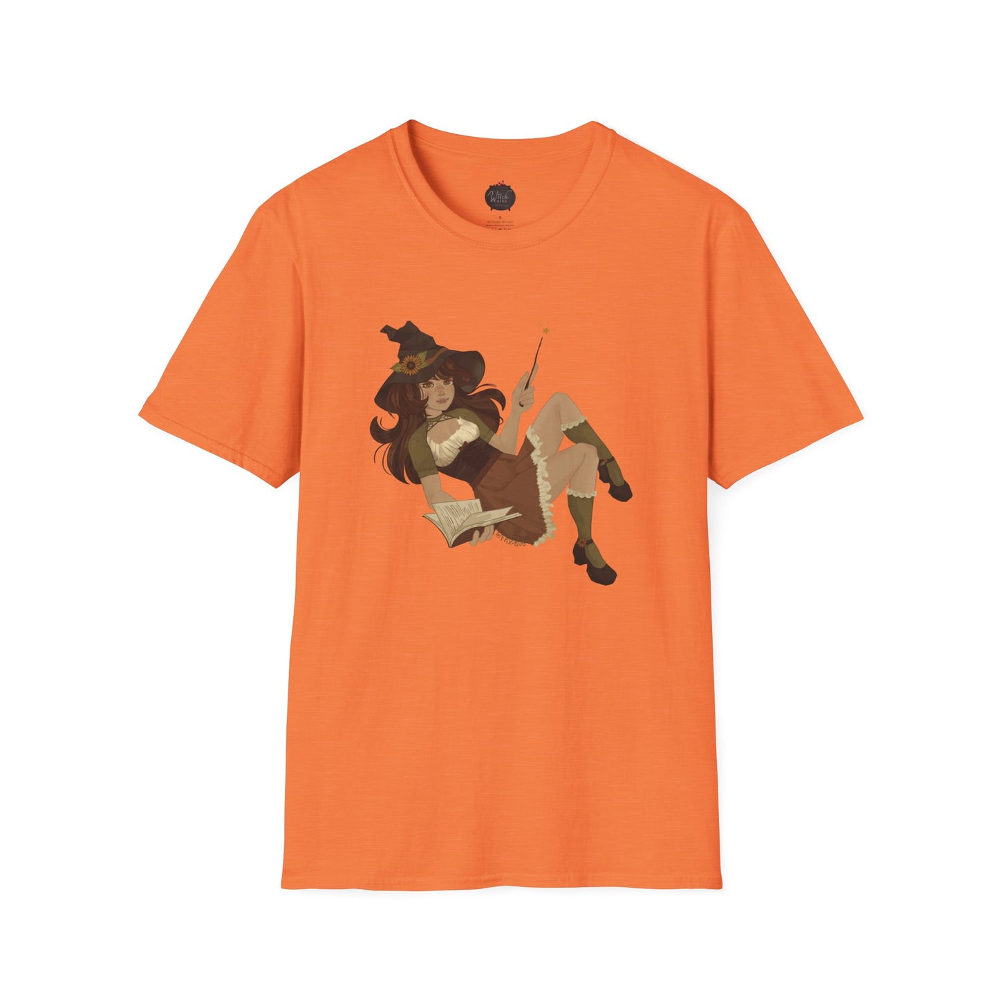 Cottage Core Book Witch Unisex Softstyle T-Shirt