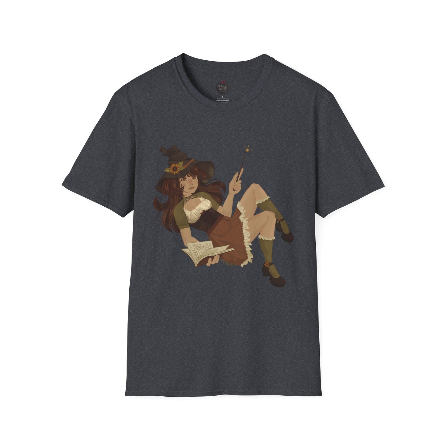 Cottage Core Book Witch Unisex Softstyle T-Shirt