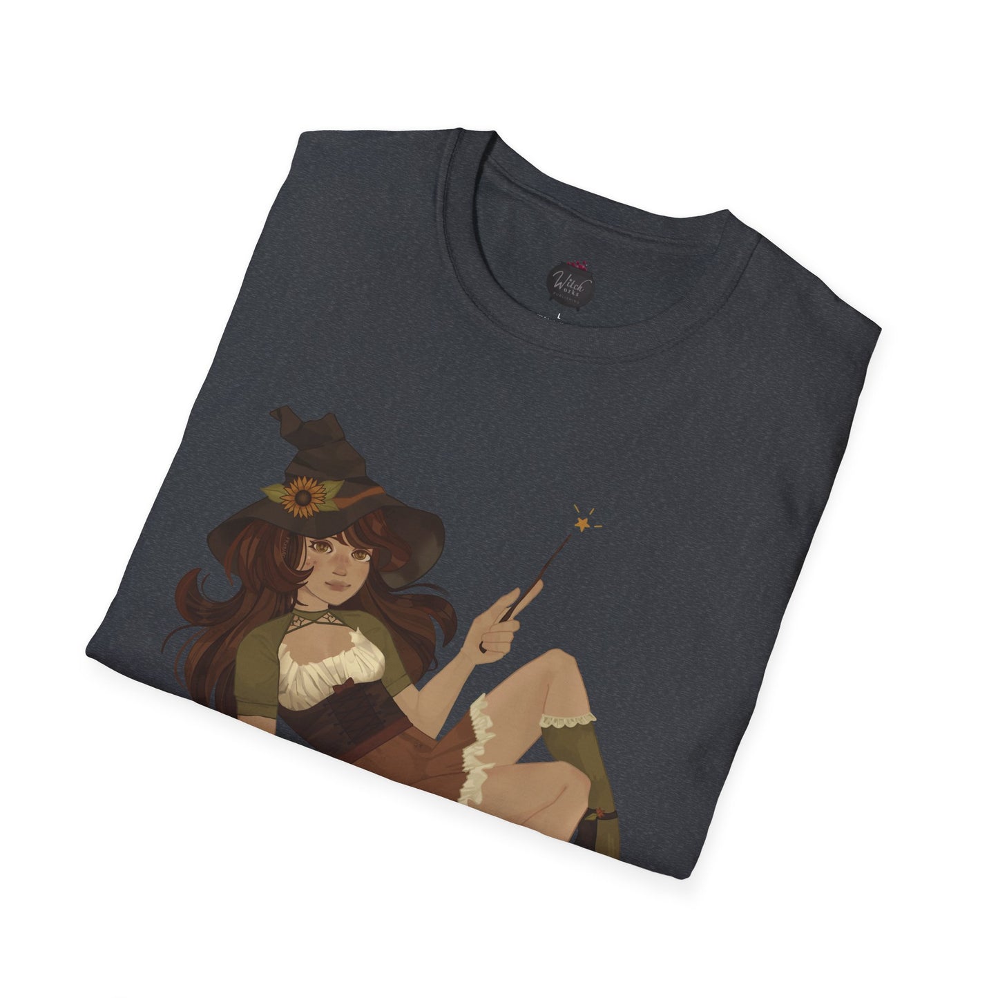 Cottage Core Book Witch Unisex Softstyle T-Shirt
