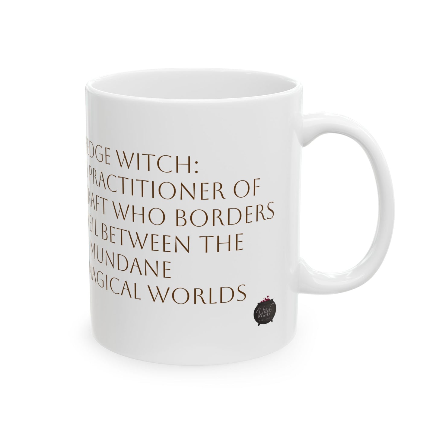 Cottage Core Hedge Witch Ceramic Mug, (11oz, 15oz)