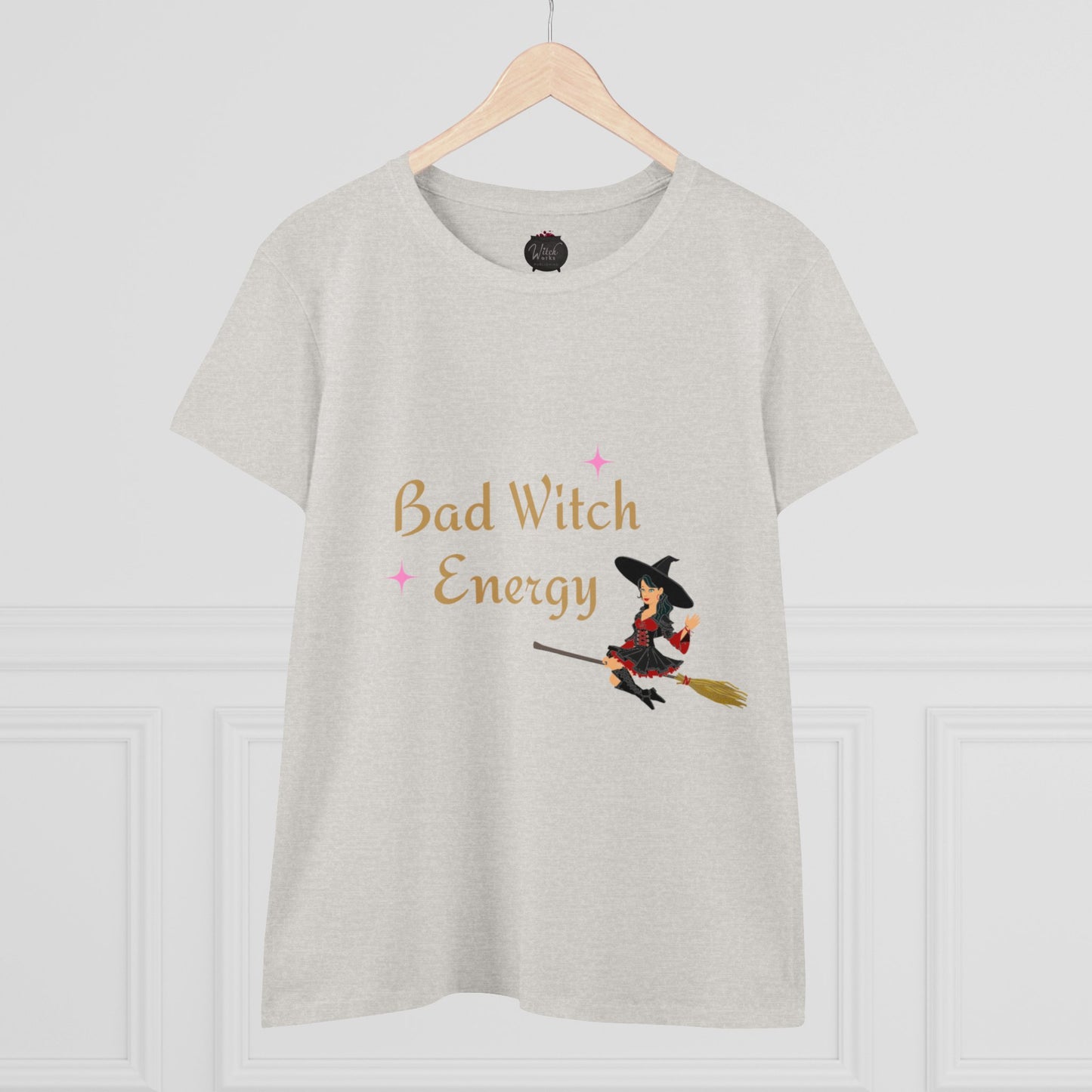 "Bad Witch Energy" Women's Midweight Cotton Tee