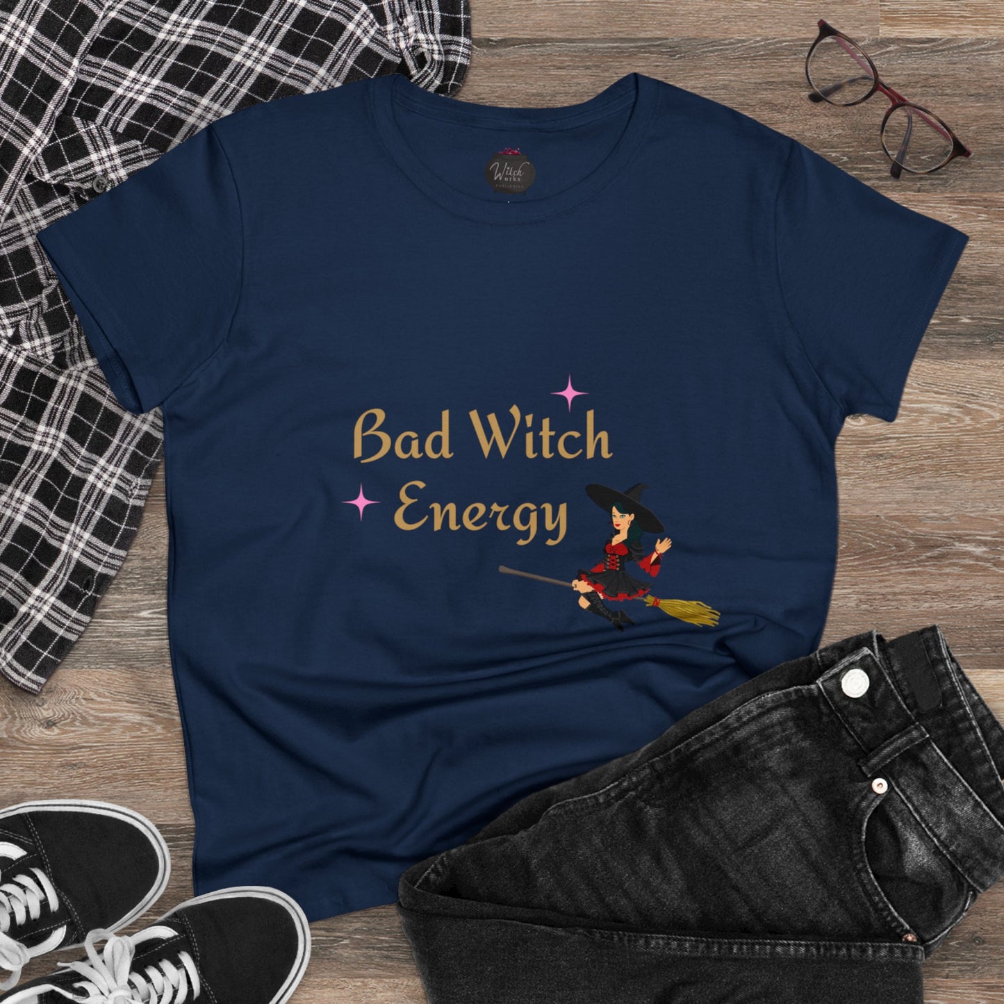 "Bad Witch Energy" Women's Midweight Cotton Tee