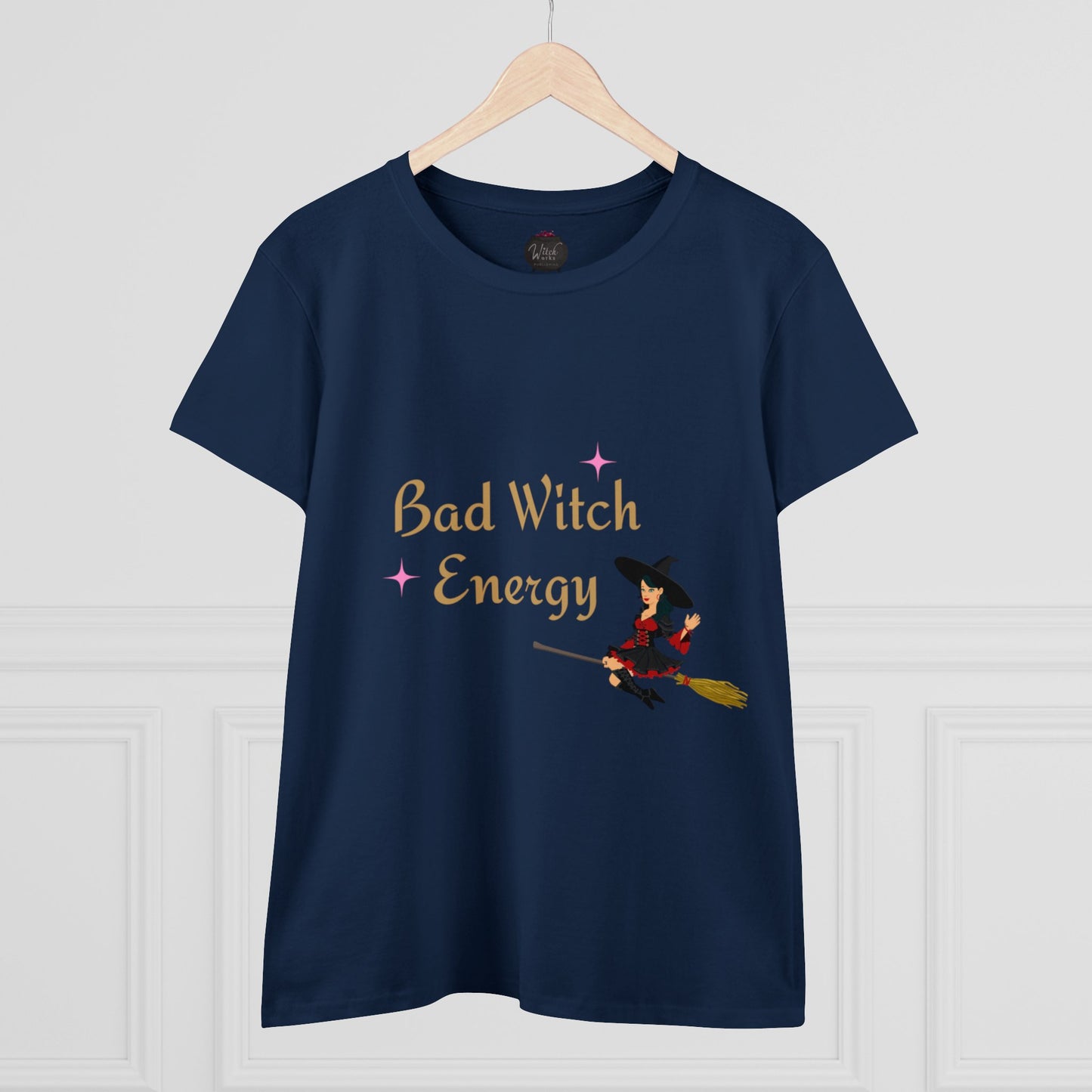 "Bad Witch Energy" Women's Midweight Cotton Tee