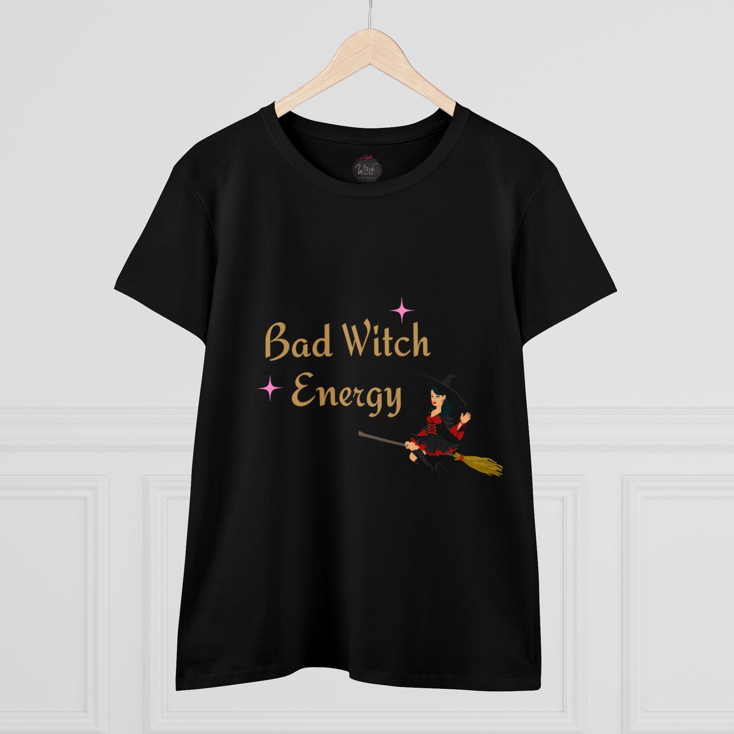 "Bad Witch Energy" Women's Midweight Cotton Tee