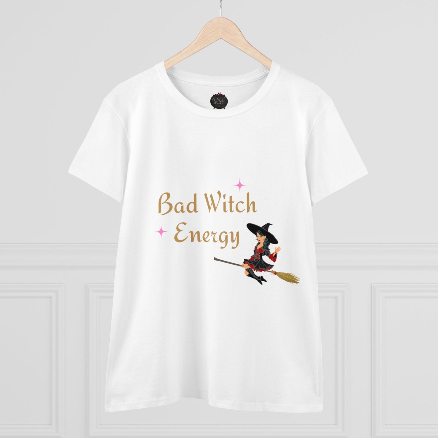 "Bad Witch Energy" Women's Midweight Cotton Tee