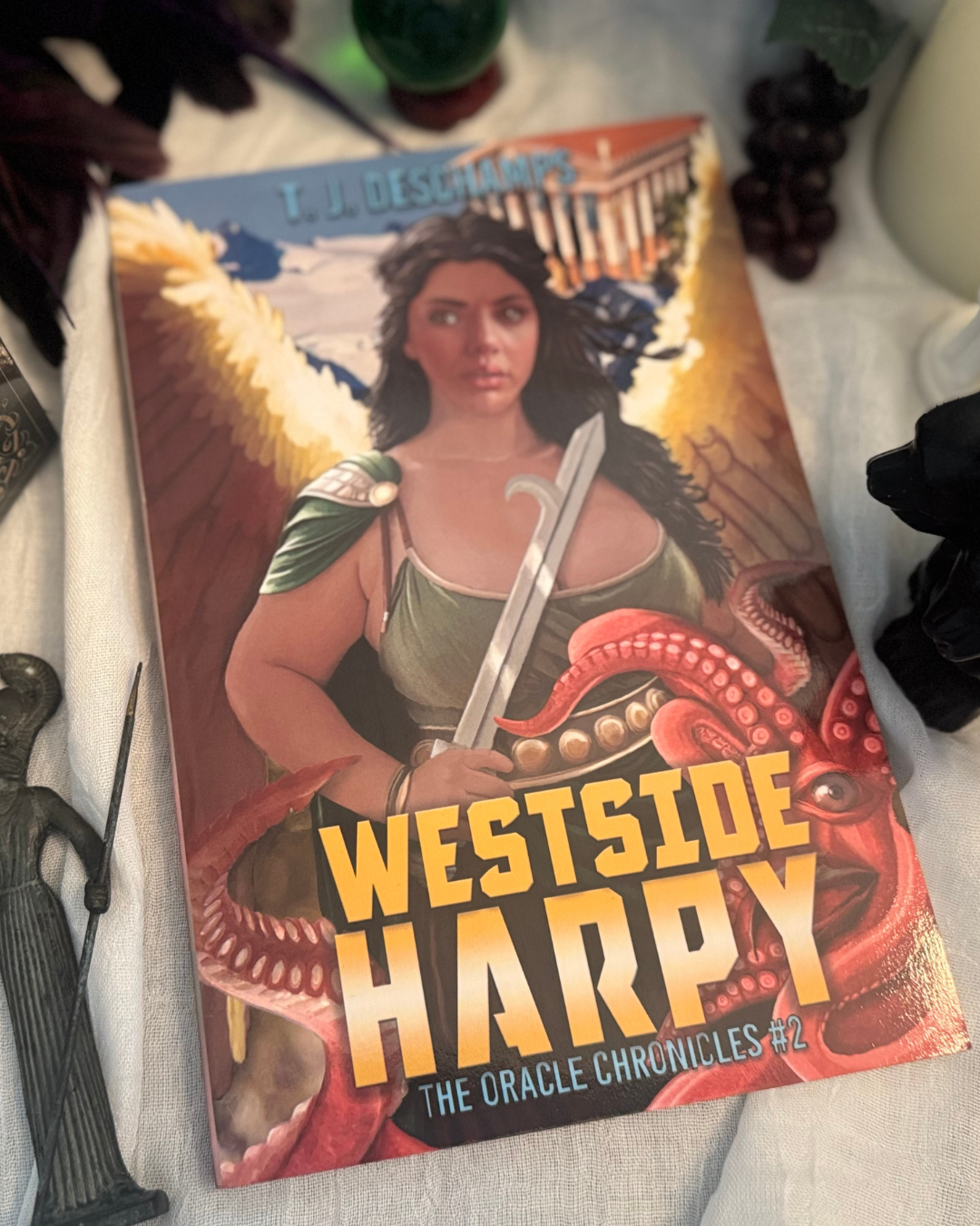 Signed copy of Westside Harpy by T.J. Deschamps